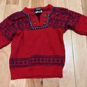 Dale of Norway Red and Navy Crewneck Sweater